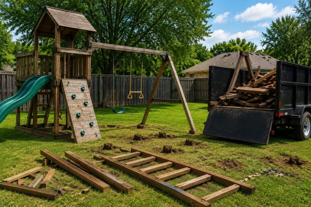 Outdoor playset removal Outdoor playset removal